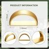 100 Pcs Stainless Steel Napkin Rings Metal Napkin Ring Holders Easter Modern Serviette Buckles Metallic Adornment for Spring Table Kitchen Dinner Party Wedding(Matte Gold Semicircle) view 2