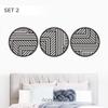Acepunch Wall Sculptures 3 Real Wood Art Premium Elegant Modern Abstarct Lines Hanging Design Ideal Gift for Home Living Room Bathroom & Office Zen Black Wall Decor 20x20in AP1289 view 2