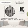 Acepunch Wall Sculptures 3 Real Wood Art Premium Elegant Modern Abstarct Lines Hanging Design Ideal Gift for Home Living Room Bathroom & Office Zen Black Wall Decor 20x20in AP1289 view 3