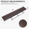 Axeman Floating Shelves for Wall - 48 Inch Dark Wood Shelves for Wall - 8 Inch Deep Rustic Wood Floating Shelves for Living Room Bedroom Laundry Room Garage Farmhouse view 3