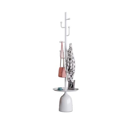 BNNP Coat Rack Freestanding Creative Metal Coat Rack Freestanding Entrance Clothes Rack 7 Hooks with Tray Suitable for Coat Hat Scarf Handbag Hallway/Entrance Hanger Brackets (Color : 1)