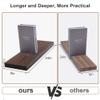Axeman Floating Shelves for Wall, 24 Inch Wood Floating Shelves Set of 2, 24W x 8D Rustic Floating Wall Shelves for Living Room Bedroom Laundry Room Garage Farmhouse - Dark Walnut view 3