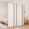 vidaXL Fabric Room Divider, 4-Panel, White - Breathable and Durable Room Partition, Easy to Assemble, Ideal for Bedroom or Living Room - Provides Privacy, Blocks Sun, Serves as Background Wall view 2
