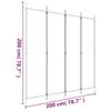 vidaXL Fabric Room Divider, 4-Panel, White - Breathable and Durable Room Partition, Easy to Assemble, Ideal for Bedroom or Living Room - Provides Privacy, Blocks Sun, Serves as Background Wall view 3