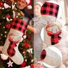 DegGod 6 Pack Personalized Christmas Stockings, 22 inches Burlap Red Black Buffalo Plaid Custom Embroidery Xmas Stocking with Xmas Tree, Elk, Deer Head Patterns Hanging Ornament for Xmas Decoration view 2