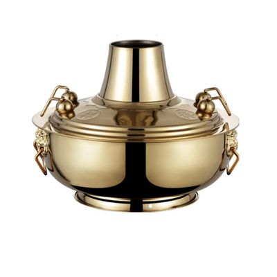 Chafing Dishes Old Beijing Copper Hot Pot Shabu Shabu Shabu All Copper Old Hot Pot Casserole Outdoor Hot Pot Shabu Shabu Shabu Lamb Scorpion Pot Suitable For Family Dinner And Outdoor Picnic (Color :