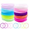 120 Pieces Jelly Silicone Bracelet 80s Accessories For Women Stretchable Bracelets Bulk Bands Hair Ties Birthday Favor For Girls Jelly Bracelets 80'S Disco Party Favors Halloween Christmas Party Gifts view 1