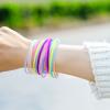 120 Pieces Jelly Silicone Bracelet 80s Accessories For Women Stretchable Bracelets Bulk Bands Hair Ties Birthday Favor For Girls Jelly Bracelets 80'S Disco Party Favors Halloween Christmas Party Gifts view 2