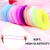 120 Pieces Jelly Silicone Bracelet 80s Accessories For Women Stretchable Bracelets Bulk Bands Hair Ties Birthday Favor For Girls Jelly Bracelets 80'S Disco Party Favors Halloween Christmas Party Gifts view 3