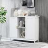 TaoHFE White Buffet Cabinet with Storage,Wooden Narrow Sideboard Entryway Cabinets,Modern White Cabinet with Doors Credenza view 2