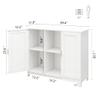 TaoHFE White Buffet Cabinet with Storage,Wooden Narrow Sideboard Entryway Cabinets,Modern White Cabinet with Doors Credenza view 3