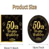 40PCS 50th birthday decorations 50th Birthday Party Tableware Set Include Black and Gold 50th birthday plates and napkins Cheers to 50 Years Decorations for Man Retirement Graduation view 2