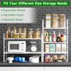 LOCVCDA Expandable Kitchen Cabinet Shelf Organizer Rack Heavy Duty Metal Spice Rack Stackable Kitchen Counter Storage Shelf for Cabinet Pantry Bathroom (White- 16.5"-27" L x 8" W x 9.6" H - 1Pack) view 3