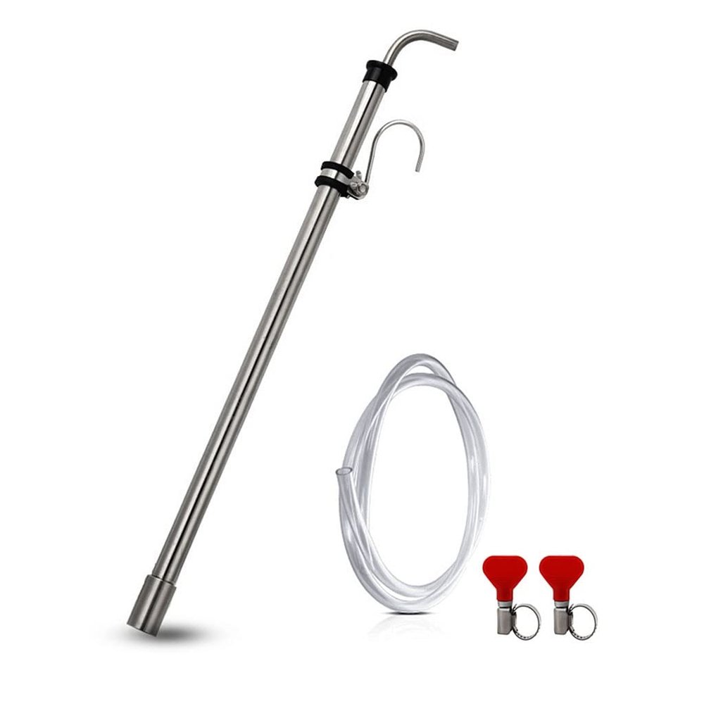 Brewing Auto Siphon, Stainless Steel Siphon Racking Cane With Carboy Clip, Homebrewer Easily Faster Transfer Wort From Container, 1pcs