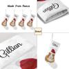 CUXWEOT Personalized Christmas Guinea Pig Christmas Stockings Customize Name Candy Bag for Family Holiday Party Decorations Gift 17.52 x 7.87 Inch view 4
