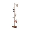 VNABO Vertical Coat Rack Wooden Coat Stand Light Luxury Heavy Duty Coat Rack Tree with 6 Hooks for Bedroom Living Room view 1