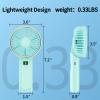 Peiyuu Portable Fan, 4000mAh USB Rechargeable, 180 Foldable Mini Desk Fan with 6 Wind Speed, LCD Digital Display, Lanyard as Neck Fan, Ultra Quiet view 2