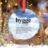 Hygge Definition Typography Christmas Ornaments 2022 Hygge Ornaments for Christmas Trees Hygge Definition Personalized Christmas Ornaments Keepsake Holiday Christmas Keepsake New Year Gifts view 2