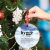 Hygge Definition Typography Christmas Ornaments 2022 Hygge Ornaments for Christmas Trees Hygge Definition Personalized Christmas Ornaments Keepsake Holiday Christmas Keepsake New Year Gifts view 4