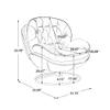 CNANXU Accent Chair TV Chair Living Room Chair with Ottoman, Modern Velvet Lounge Chair with Comfy Armchair with Metal Legs, Swivel Leisure Chair for Club,Home Office,Metal Base Frame (Green) view 2