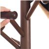 VNABO Wood Coat Rack Classic Retro Coat Rack Tree Floor Standing Coat Stand Sturdy Round Base Coat Shelf for Office Entryway view 3