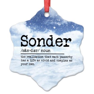 Sonder Christmas Ornaments Sonder Definition Typography Personalized Christmas Ornaments 2022 Sonder Quote Christmas Decorations for Tree Keepsake Gifts for Holiday Souvenir Wedding Birthday