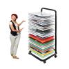Mobile Art Drying Rack For Classroom, Professional Storage Rack, Stackable Metal Artwork Storage Display Rack Art Drying Rack with Wheels for Classroom Painting Crafts, 3 Sizes ( Size : 35-layer ) view 1