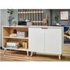 Safco Resi Modern Wood Storage Cabinet with Laminate Doors in White view 2