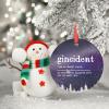 Gincident Definitions Christmas Tree Ornaments Gincident Definition Typography Christmas Ornament 2022 Ceramic Hanging Ornaments Keepsake Gifts for Wedding Anniversary Holiday Pendants view 3