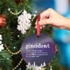 Gincident Definitions Christmas Tree Ornaments Gincident Definition Typography Christmas Ornament 2022 Ceramic Hanging Ornaments Keepsake Gifts for Wedding Anniversary Holiday Pendants view 4