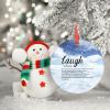 Laugh Christmas Ornaments Laugh Definition Typography Personalized Christmas Ornaments 2022 Laugh Quote Ornaments for Christmas Trees Keepsake Holiday Christmas Keepsake New Year Gifts view 3