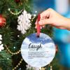 Laugh Christmas Ornaments Laugh Definition Typography Personalized Christmas Ornaments 2022 Laugh Quote Ornaments for Christmas Trees Keepsake Holiday Christmas Keepsake New Year Gifts view 4