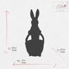 Basket bunny (16.2 inch, trick or treat statue, rabbit sculpture, craft dcor, handmade Garden Decoration) Mukemel Designs - BTC0052 view 3