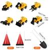 Sratte 40 Pcs Construction Birthday Cake Decorations, Construction Cake Toppers Shovel Spoons Constructions Cone Candles Vehicles Truck and Road Sign Decor Birthday Party Supplies Favors view 2