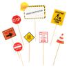 Sratte 40 Pcs Construction Birthday Cake Decorations, Construction Cake Toppers Shovel Spoons Constructions Cone Candles Vehicles Truck and Road Sign Decor Birthday Party Supplies Favors view 3