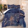 Albideyaa Classic Marble Theme Bedding Comforter Set King Size Navy Blue Gold Printed Pattern Bedding Duvet Set for Boys Girls Teens Ultra Soft Microfiber Quilt Set with 2Pillowcase view 1