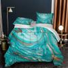 Albideyaa Classic Marble Theme Bedding Comforter Set King Size Navy Blue Gold Printed Pattern Bedding Duvet Set for Boys Girls Teens Ultra Soft Microfiber Quilt Set with 2Pillowcase view 2