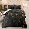 Albideyaa Classic Marble Theme Bedding Comforter Set King Size Navy Blue Gold Printed Pattern Bedding Duvet Set for Boys Girls Teens Ultra Soft Microfiber Quilt Set with 2Pillowcase view 3