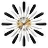 Large Sunburst Metal Wall Clock, Large Mid Century Modern Wall Clock, Modern Silent Battery Clock Pop Color Quartz Clocks Decorative Living Room and Bedroom, A / 60cm (24 inch) view 1