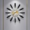 Large Sunburst Metal Wall Clock, Large Mid Century Modern Wall Clock, Modern Silent Battery Clock Pop Color Quartz Clocks Decorative Living Room and Bedroom, A / 60cm (24 inch) view 3