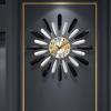 Large Sunburst Metal Wall Clock, Large Mid Century Modern Wall Clock, Modern Silent Battery Clock Pop Color Quartz Clocks Decorative Living Room and Bedroom, A / 60cm (24 inch) view 4
