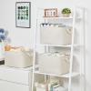 Bidtakay Baskets Collapsible Large Toy Storage Baskets for Organizing Set of 3 Closet Organizer Linen Cream Storage Bins 15 X 11 X 9.5 Inch Shelf Organizer Bins for Nursery Storage (Light Beige) view 2