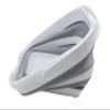 SAMMART 10L (2.6 Gallon) Collapsible Rectangular Handy Basket/Bucket (White/Grey (Set of 2)) view 4