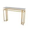 AHRITA Rectangular Console Table, Gold Sofa Tables, Open Hallway Table, Narrow Entryway Table with Iron Frame, 31.411.831.4 Inches view 1