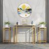 AHRITA Rectangular Console Table, Gold Sofa Tables, Open Hallway Table, Narrow Entryway Table with Iron Frame, 31.411.831.4 Inches view 2