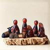 Dear Holidays Black Batik Nativity Set, Christmas Decorations, Collectible Figurines, Xmas Indoor Home Decor - Fireplace Mantel, Desk, Shelf, Wooden Statues, 8pcs view 1