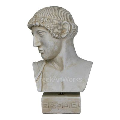 Apollon of Olympia Bust Head Greek Roman Statue Sculpture Hard Plaster Olympia