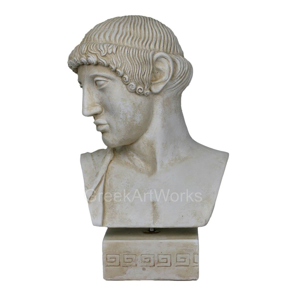 Apollon of Olympia Bust Head Greek Roman Statue Sculpture Hard Plaster Olympia