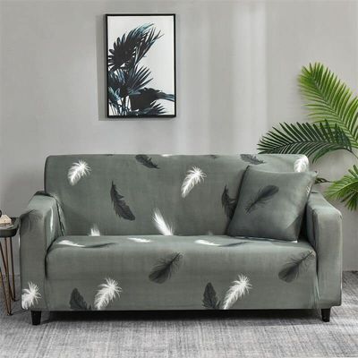 1-Piece Fit Stretch Sofa Cover, Sofa Slipcover Elastic Fabric Printed Pattern Chair Couch Settee Sofa Covers Universal Fitted Furniture Cover 1/2/3/4 Seater Protector Covers ( Color : #8 , Size : 35in