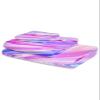 IDOWMAT Microfiber Highly Absorbent Men Women Face Wash Household Towel Set 3 Pack, Gradient Blend Pattern Purple Soft Quick Dry Towel for Hotel Pool Gym view 2